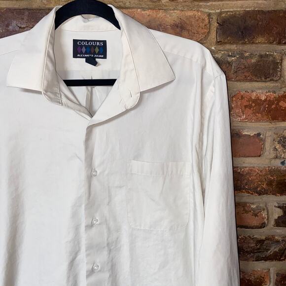 Colours Alexander Julian Tan Button Down Shirt Men's Size Large 16-16.5 32/33 - Picture 2 of 5